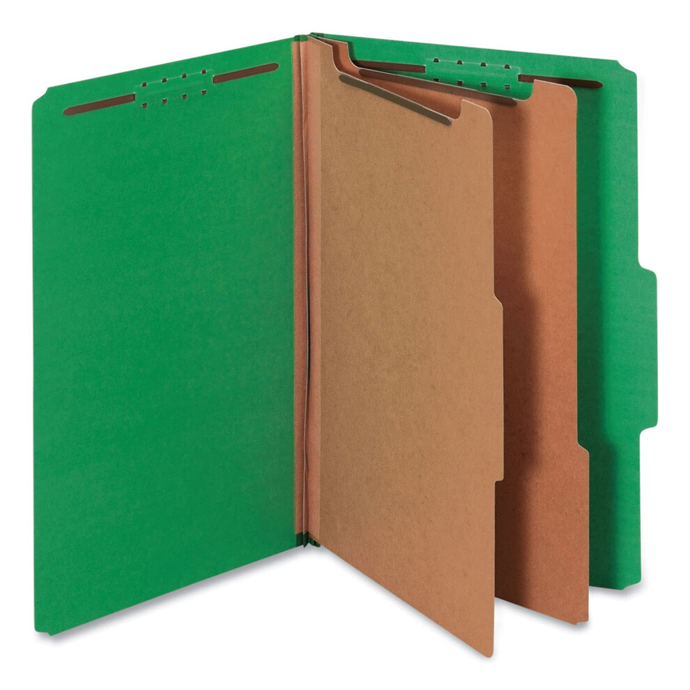 Universal 10312 Pressboard Classification Folders  Legal  Six-Section