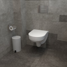 (Wall Hung-415-UF) Bathroom Ceramic Rimless Wall Hung Toilet WC Pan
