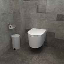 (Wall Hung-335-UF) Bathroom Ceramic Rimless Wall Hung Toilet WC Pan