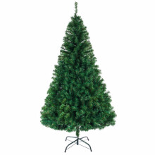 8FT Christmas Tree with 1,138 Tips, Vivid Artificial Xmas Tree Holiday Decoration Snow Santa Snow Xmas Tree