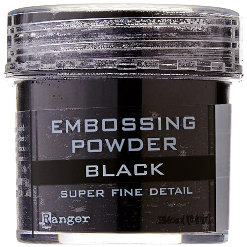 Ranger Embossing Powder, 16 Grams, Super Fine Μαύρο