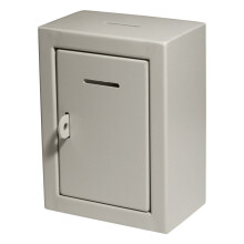 Metal Donation Box Charity Steel Collection Stalloot Box Office Prought Box Secure Box With Front and Top Slot Easy Wall Mount With Pre -borede h