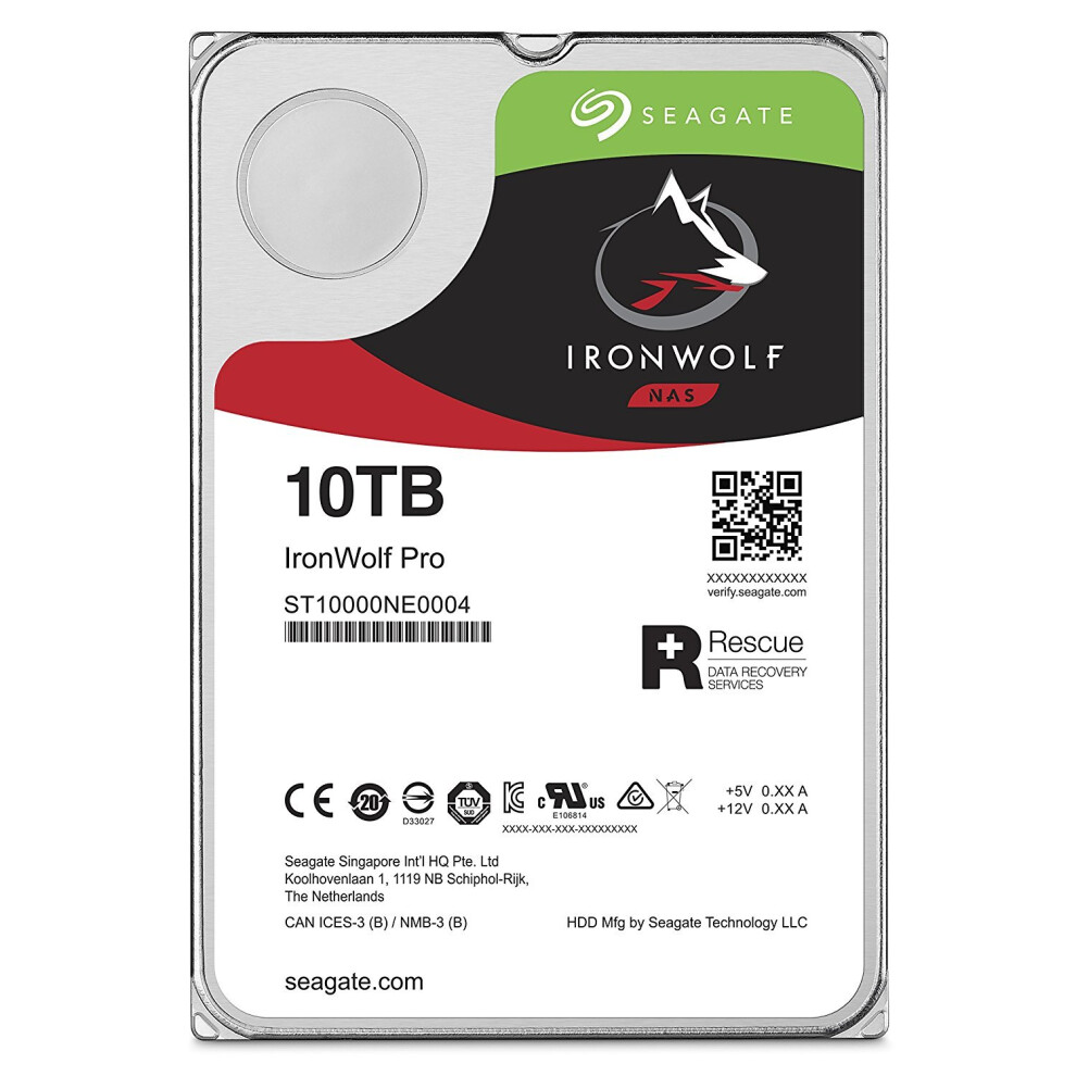 Seagate IronWolf Pro 10Tb NAS Internal Hard Drive HDD - 3.5 Inch Sata