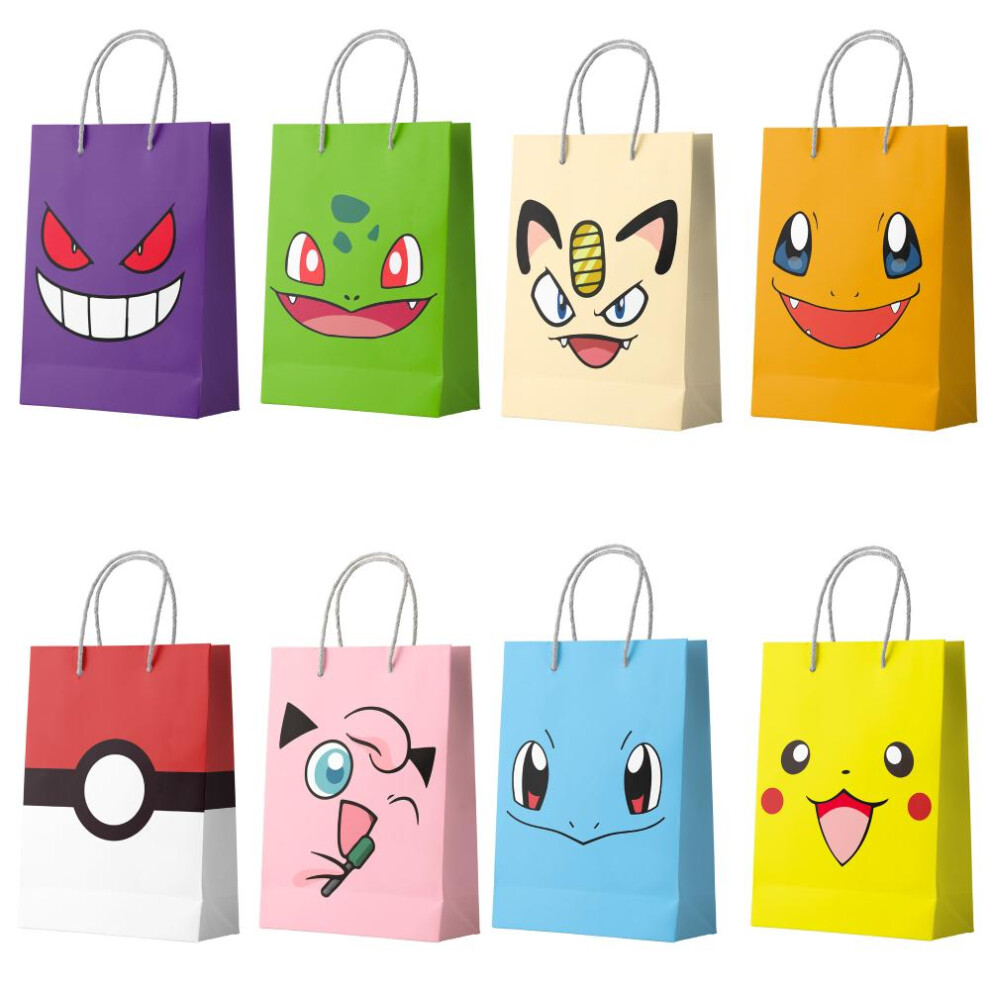 24pcs Pokemon Party Bags, Pokemon Birthday Decoration Favors Pokemon Party Gift Bag,pokemon Party Supplie ,pikachu Party Bags,pokeball Party Supplies