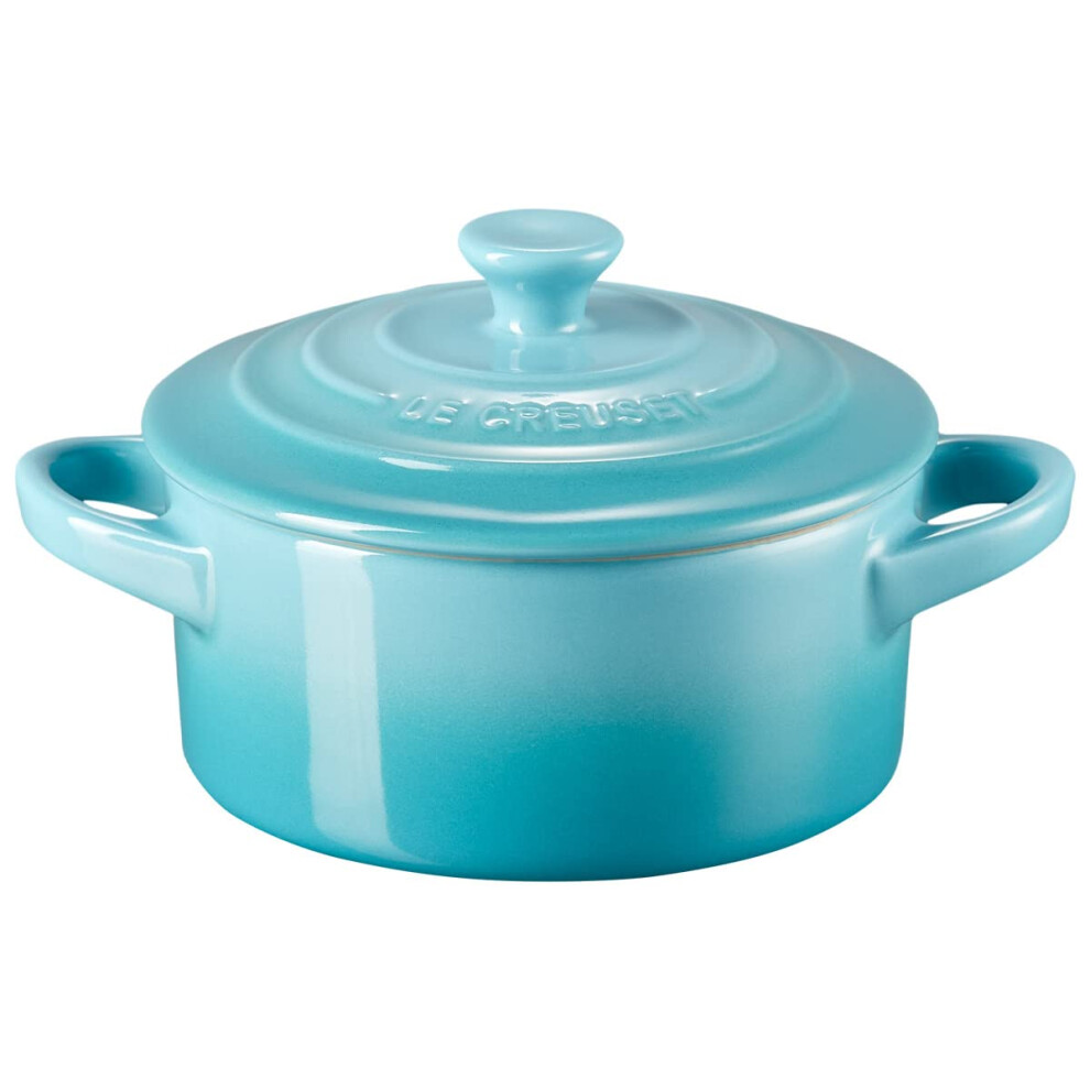 Le Creuset Stoneware Mini Round Cocotte  8 oz.  Caribbean