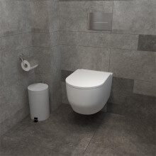 (Wall Hung-355-UF) Bathroom Ceramic Rimless Wall Hung Toilet WC Pan