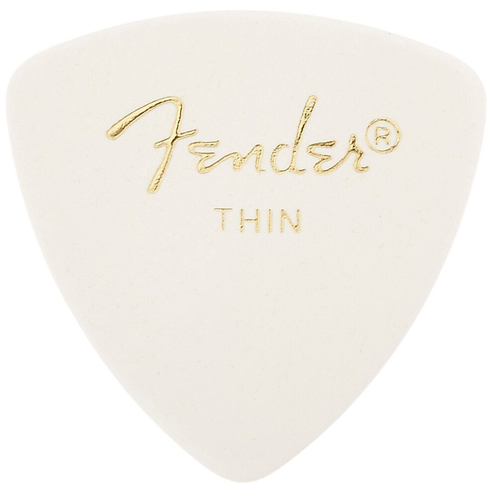 Fender Classic Celluloid Guitar Picks 346 Shape  White  Thin  72-Pack