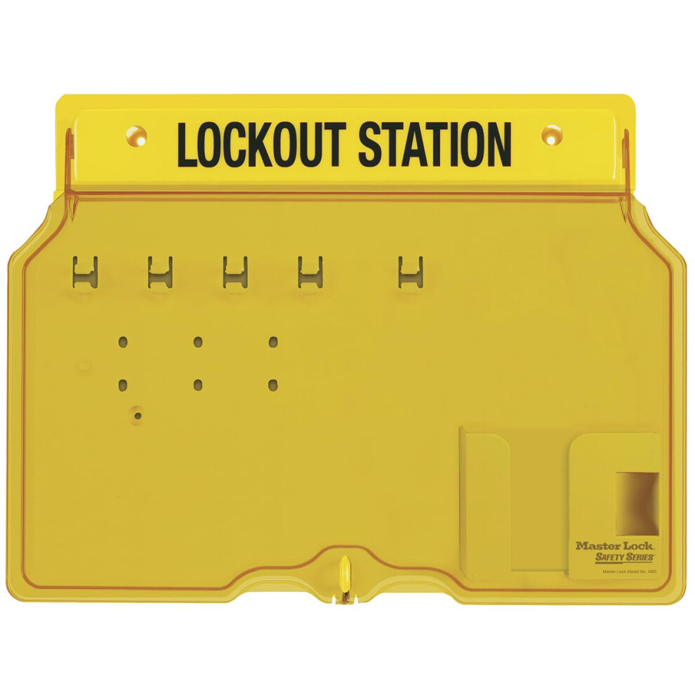 Master Lock 1482B Lockout Tagout Padlock Station   Yellow  Unfilled