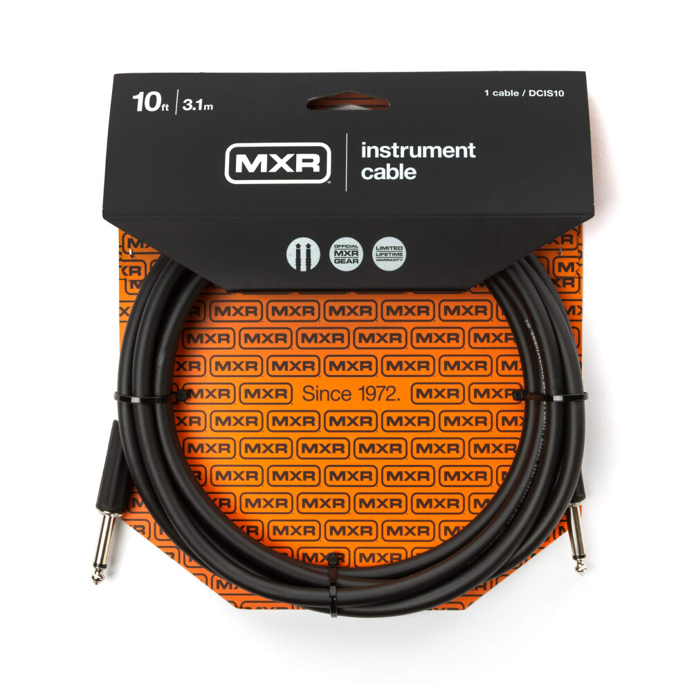 JIM DUNLOP MXR Standard Instrument Cable (DCIS10)  Black  10 ft|3.1 m