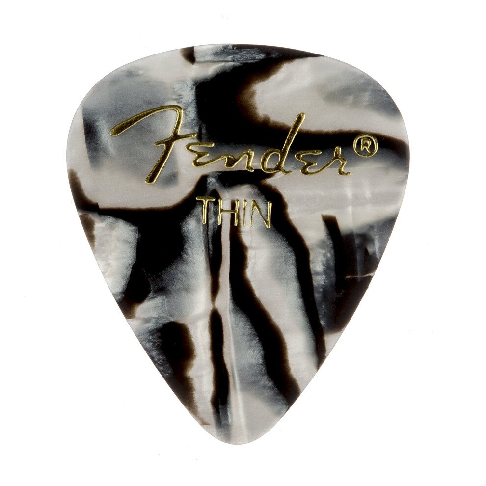 Fender Graphic Guitar Picks 351 Shape  Zebra  Thin  12-Pack