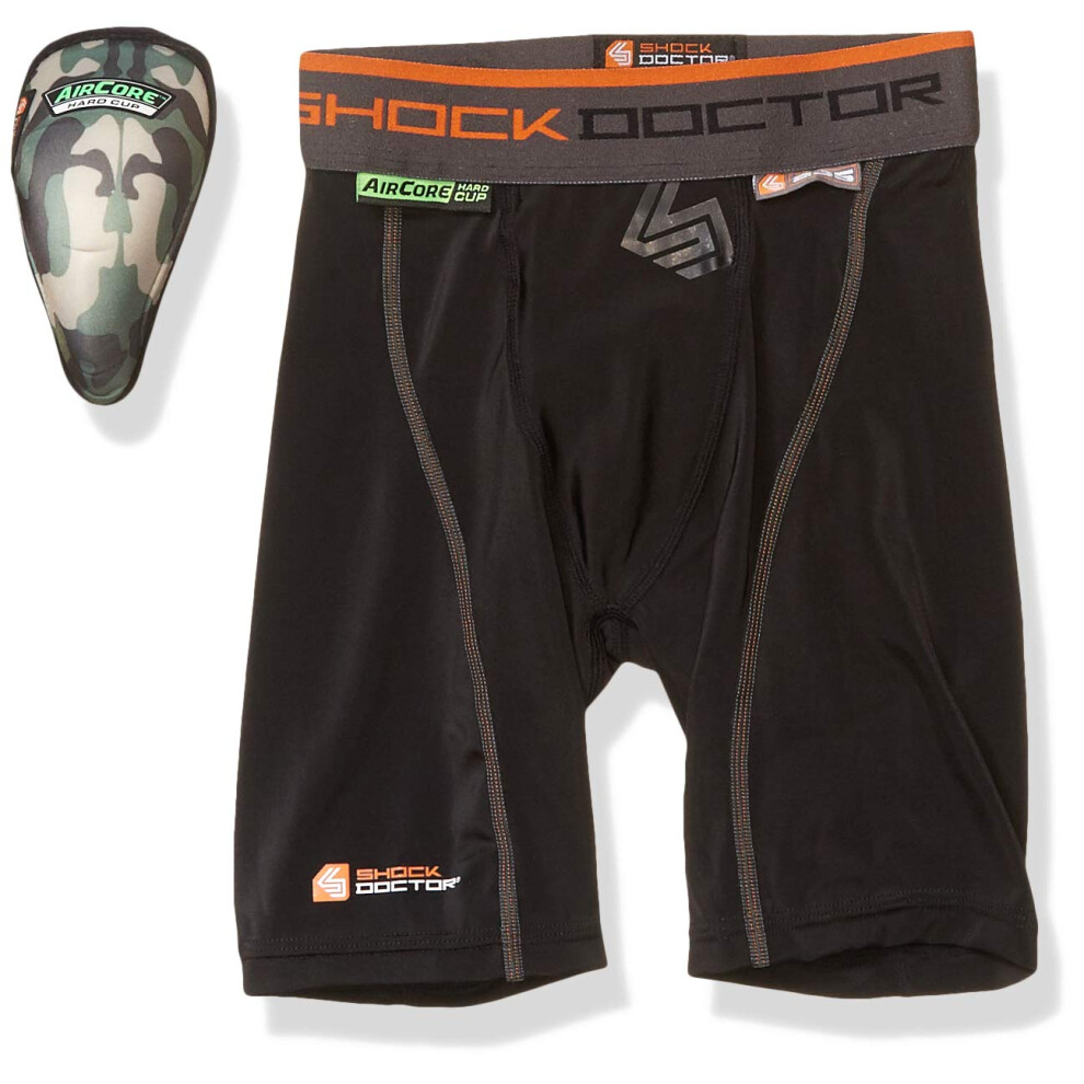 Shock Doctor Adult 235 Compression Short Hard Cup  X-Large  Black