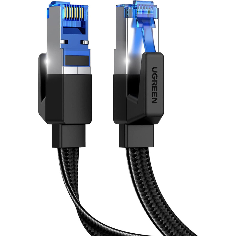 Ugreen Cat 8 Ethernet Cable 50Ft Flat High Speed 40Gbps 2000Mhz Inter 6957303841769
