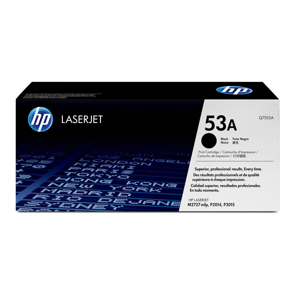 HP 53A Black Toner Cartridge | Works with HP LaserJet P2014  P2015 Ser