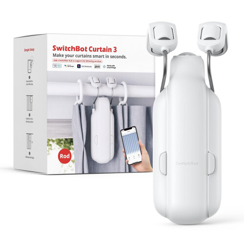 SwitchBot Automatic Curtain Opener - Bluetooth Remote Control Smart Cu