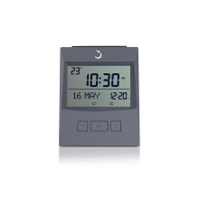 ALFAJR Azan Clock CS-13 Table Clock Automatic Athan Prayer Alarm Grey