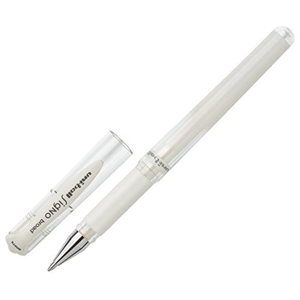 Uni-ball Gel Impact UM-153 White [Pack of 3] Broad 1.0mm Rollerball