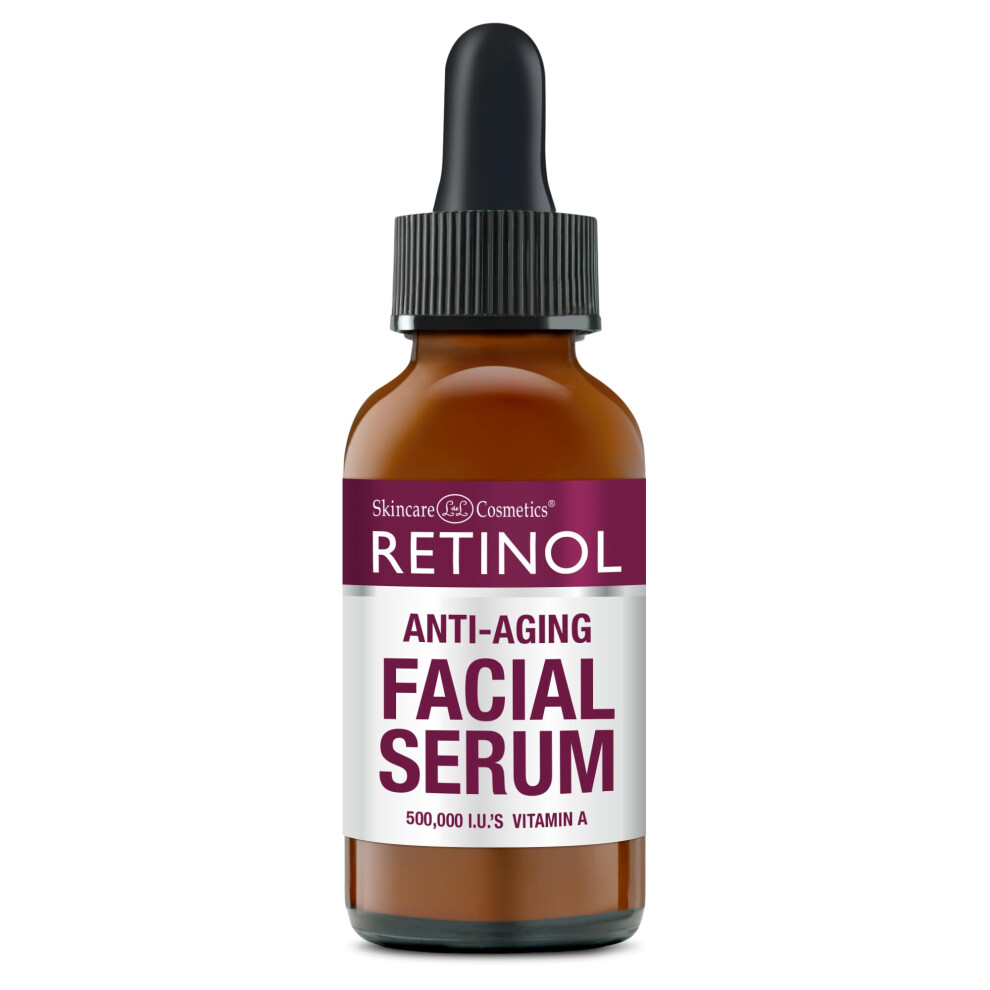Retinol Anti-Wrinkle Facial Serum - Vitamin A Concentrate Improves Skins Elasticity & Tone And Minimizes Appearance Of Fine Lines & Wrinkles - Look Yo