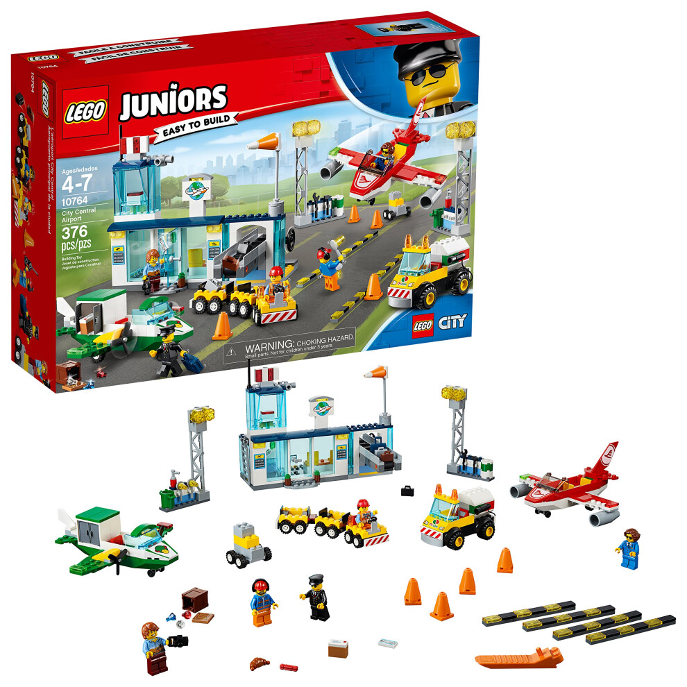 LEGO Juniors City Central Airport 10764 Building Kit (376 Pieces) (Dis