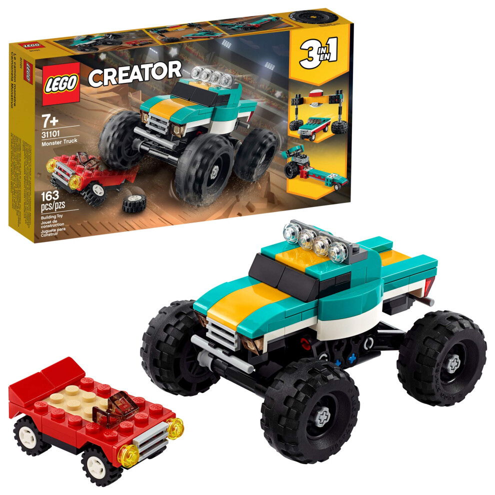 LEGO Creator 3in1 Monster Truck Toy 31101 Cool Building Kit for Kids (