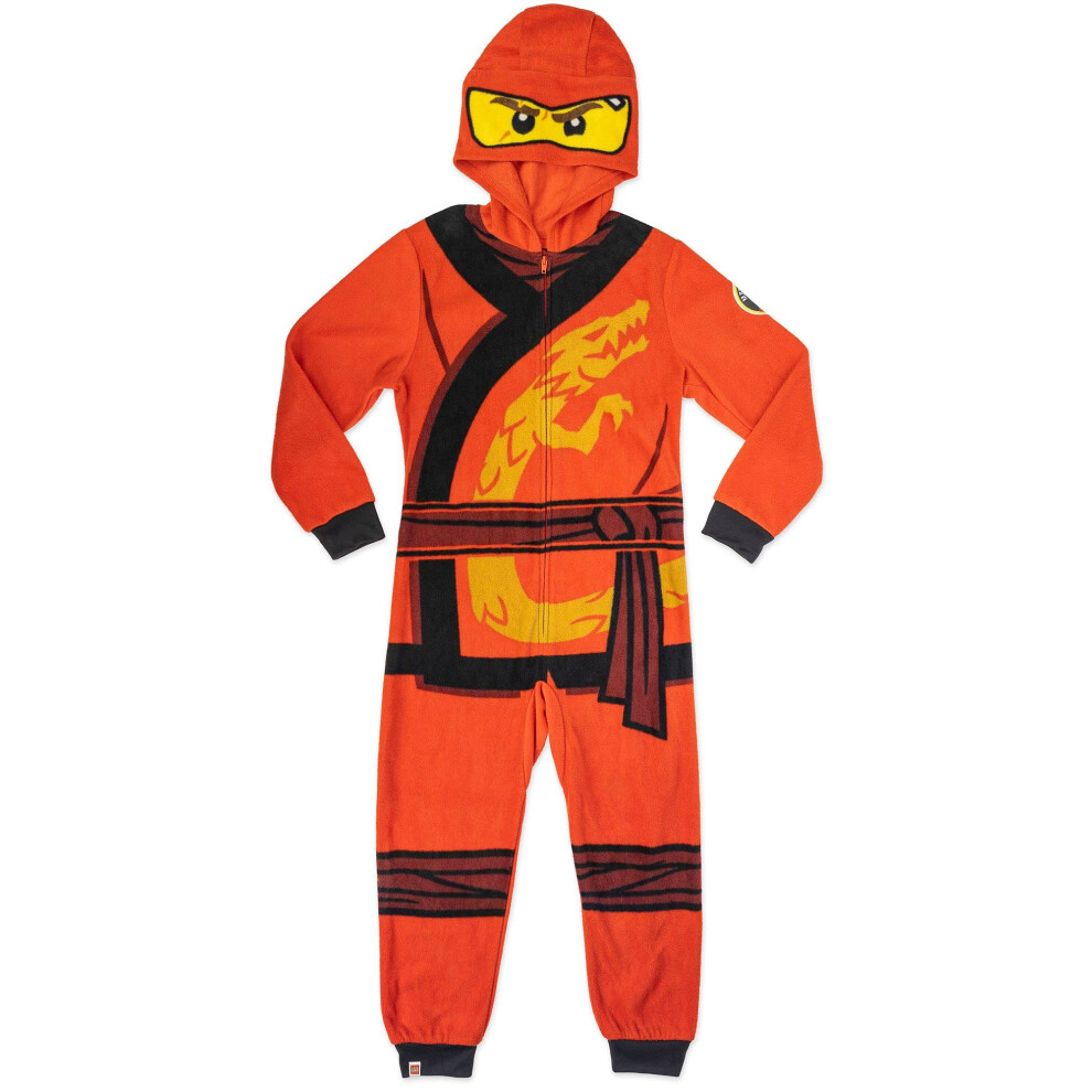 LEGO Ninjago Boy's Kai The Red Hooded Unionsuit  Green  Size 4/5