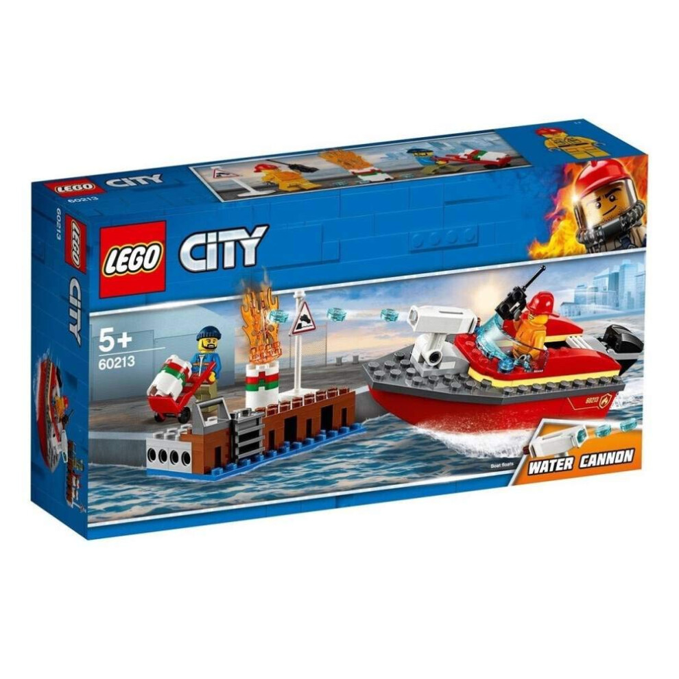 LEGO City Dock Side Fire 60213 Building Kit (97 Pieces)