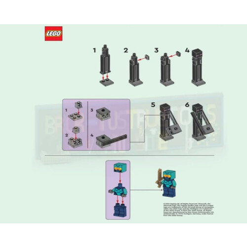 LEGO LEGO Minecraft: Enderman Minifigure med Nether Hero Combo Pack 2