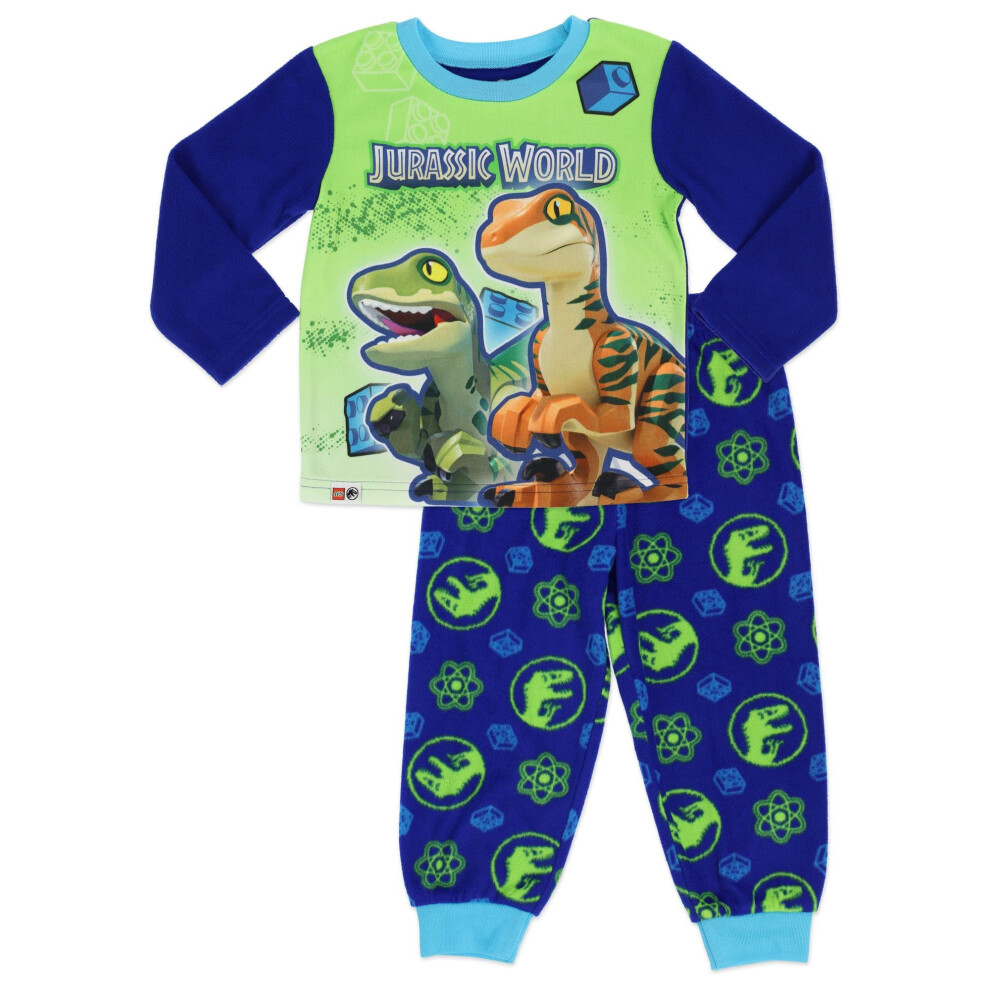 LEGO Jurassic World Boys 2 Piece Pajama Set  Size 3T Navy