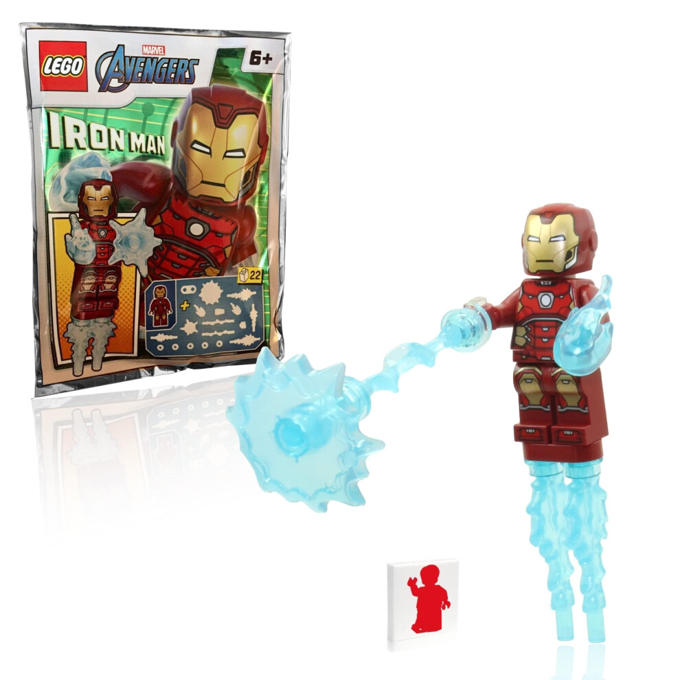 LEGO Marvel Avengers Super Heroes Minifigure - Iron Man (with Silver H