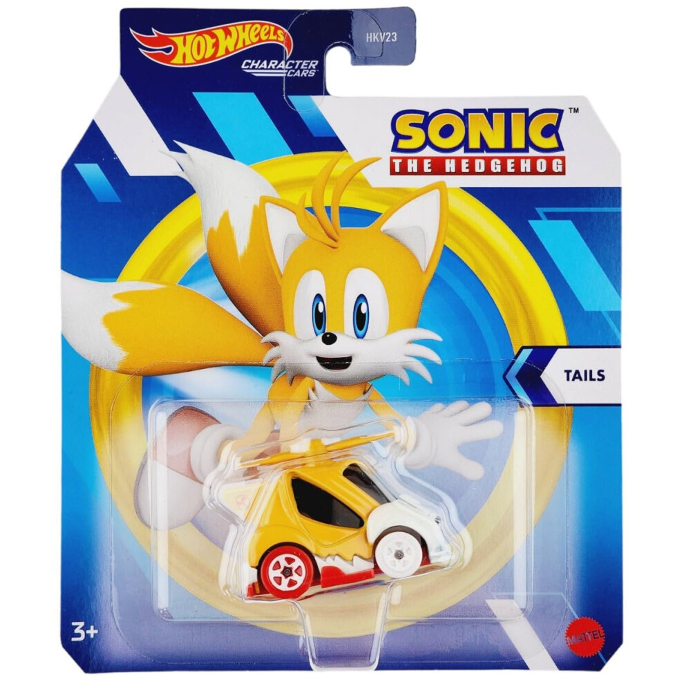 Hot Wheels Character Cars Sonic The Hedgehog Diecast 1:64 Scale (Tails