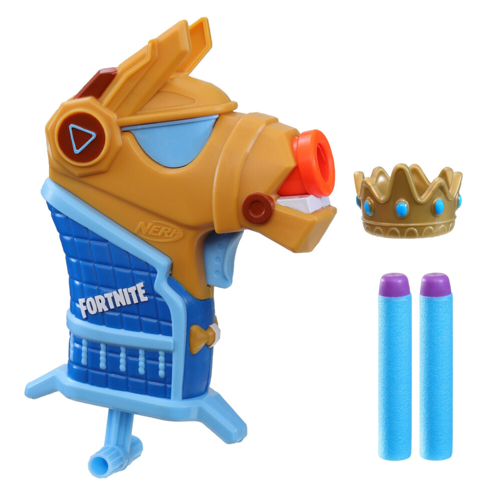 Nerf- Fortnite Micro Yond3r- Mini Dart-Firing Blaster  Removable Crown