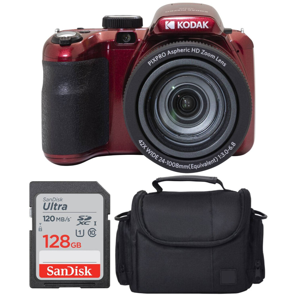 Kodak PIXPRO AZ425 Digital Camera 42X Optical Zoom (Red)  Camera Case