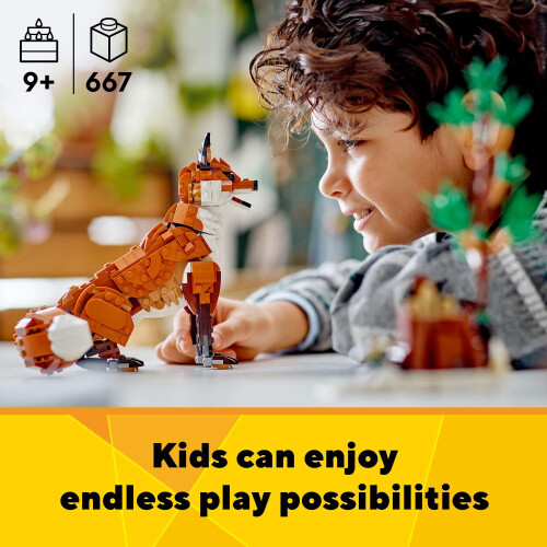 LEGO LEGO Creator 3 in 1 Waldtiere: Rotfuchs, Eule oder Eichhörnchen, Spielset für Kinder ab 9 Jahren 2