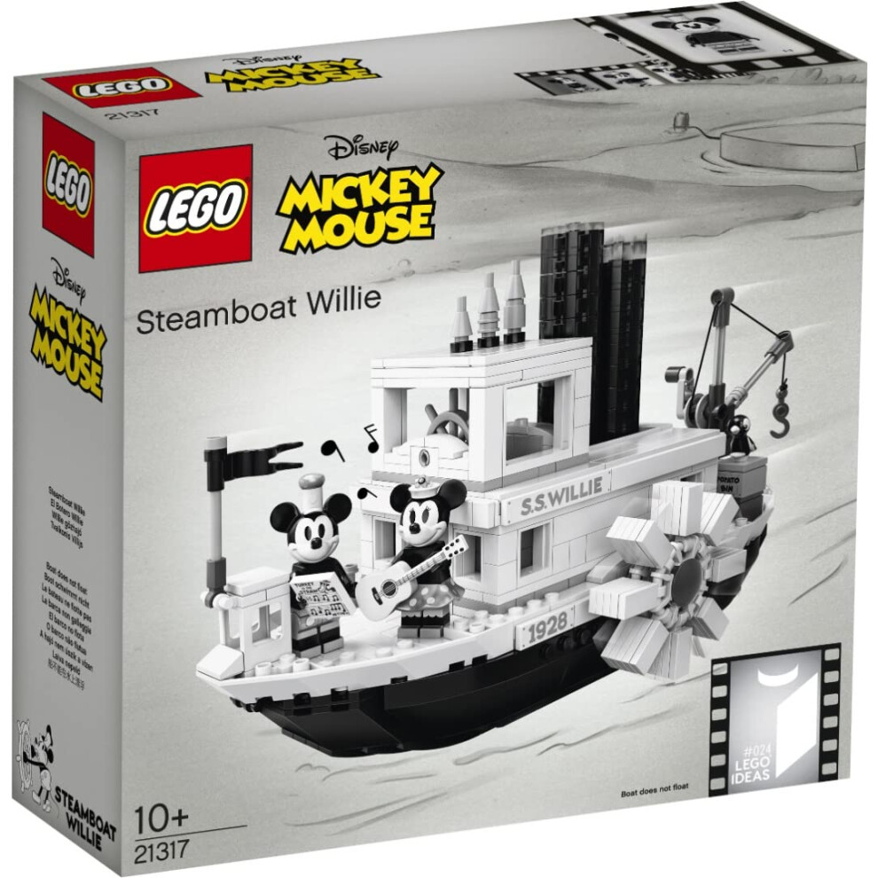 LEGO Ideas 21317 Disney Steamboat Willie Building Kit (751 Pieces)