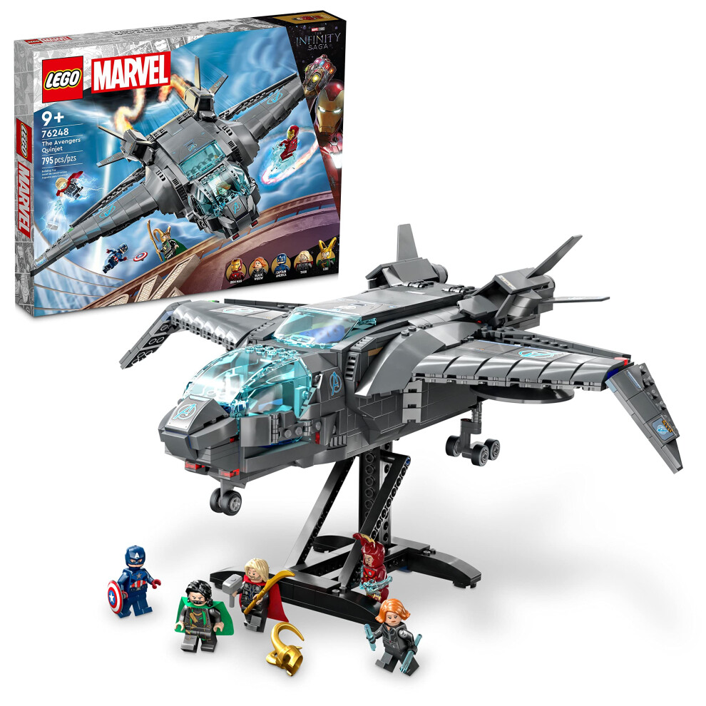 LEGO Marvel The Avengers Quinjet 76248  Spaceship Building Toy Set wit