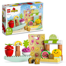 LEGO DUPLO Mijn Eerste Biologische Markt 10983, Fruit en Groenten Speelgoedset, Leer Nummers, Educatief Stapel Speelgoed