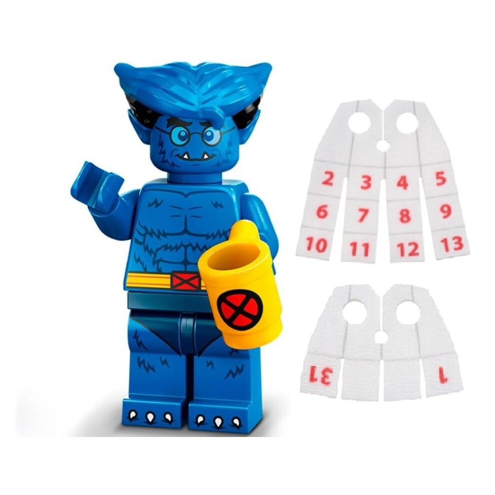 LEGO Marvel Series 2 Minifigure: Beast Minifigure Calendar Man Capes -