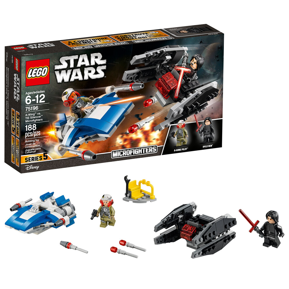 LEGO Star Wars: The Last Jedi A-Wing vs. TIE Silencer Microfighters 75