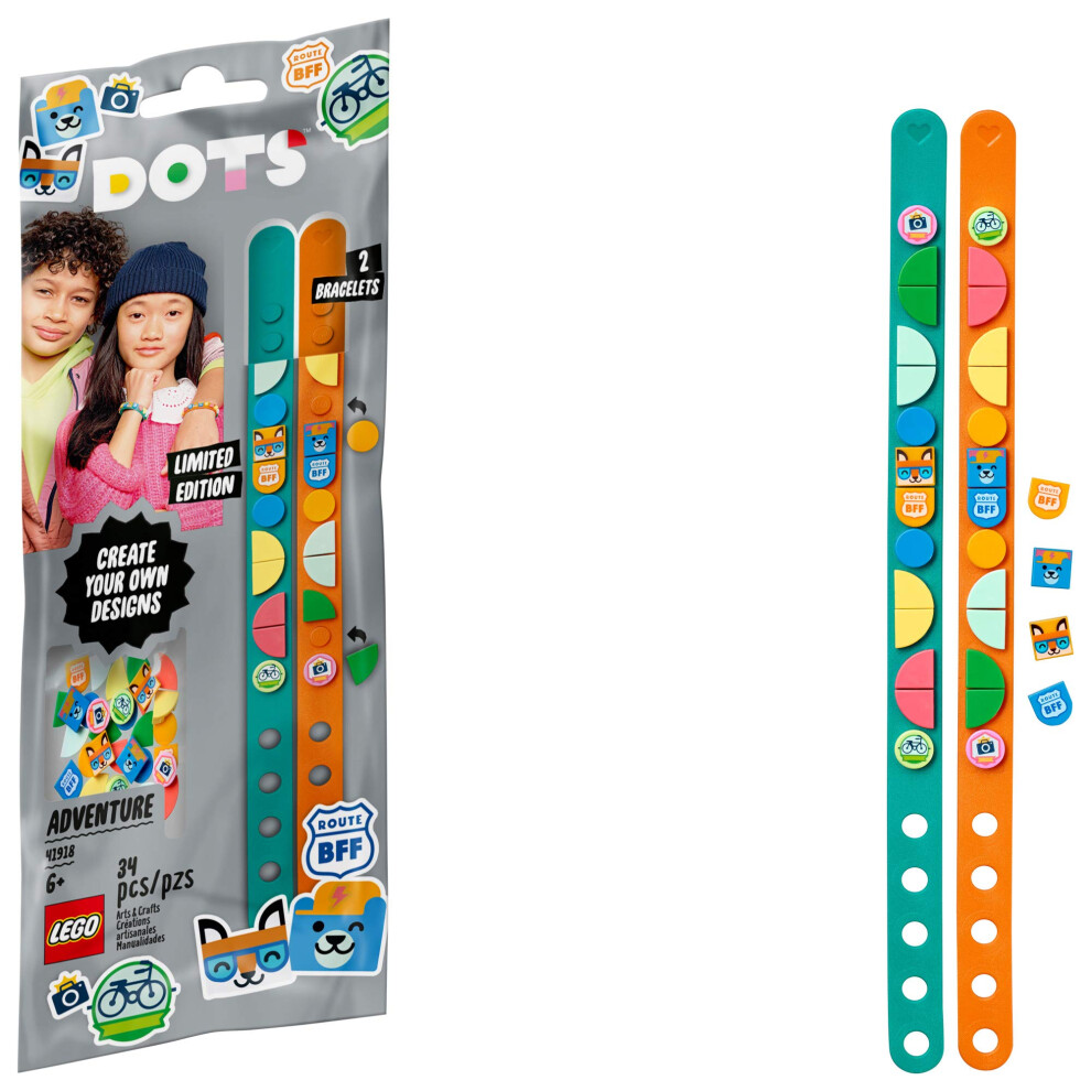 LEGO DOTS Adventure Bracelets 41918 Top DIY Craft Bracelet Toy Kit for