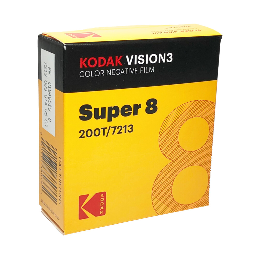 Kodak VISION3 200T Color Negative Film #7213 (Super 8  50ft Roll)