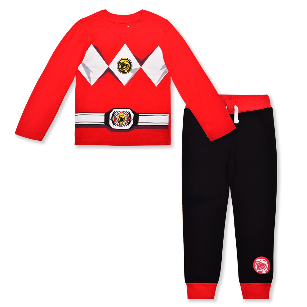 Hasbro Power Rangers 2 Piece Long Sleeve Shirt and Jogger Set for Big