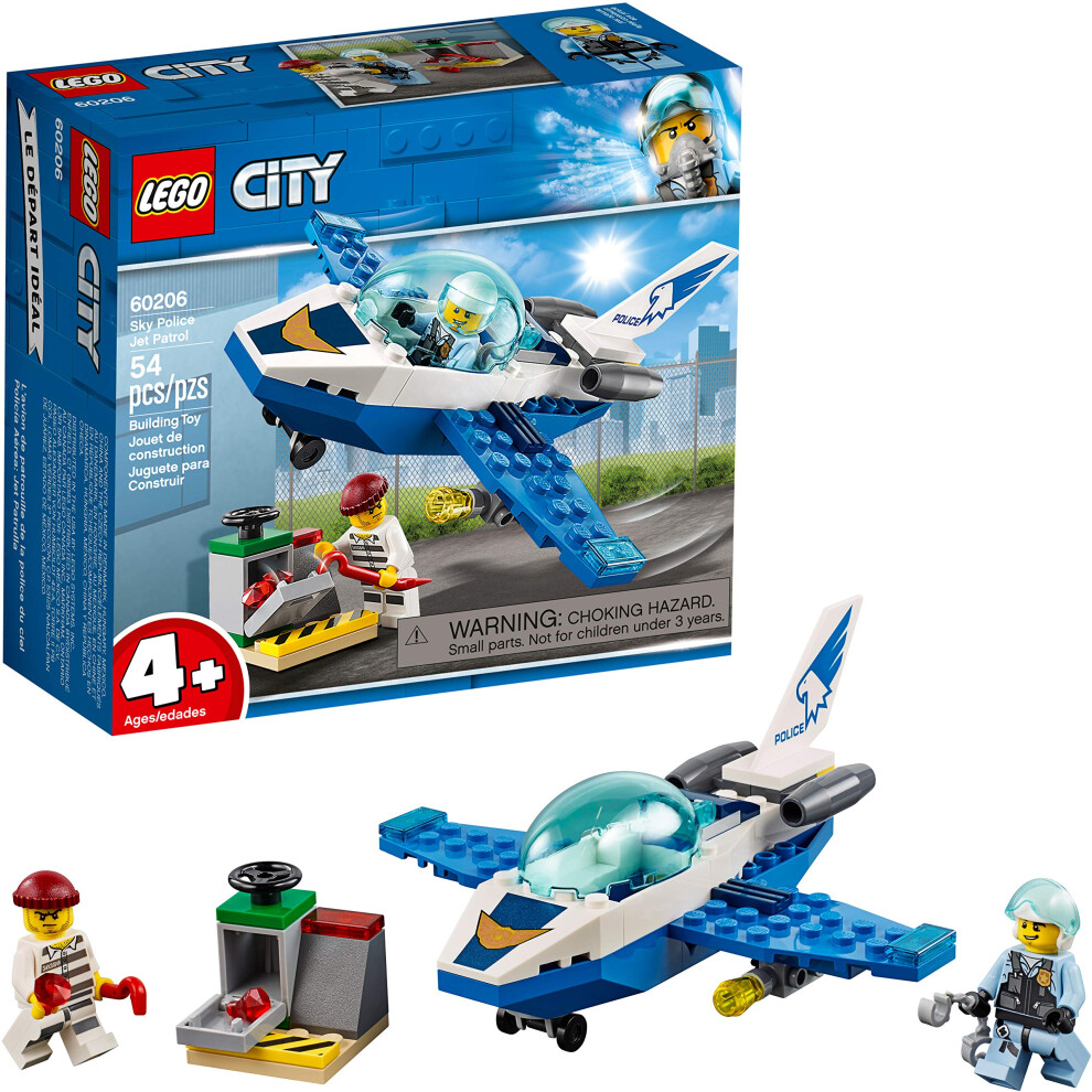 LEGO City Sky Police Jet Patrol 60206 Building Kit (54 Pieces)