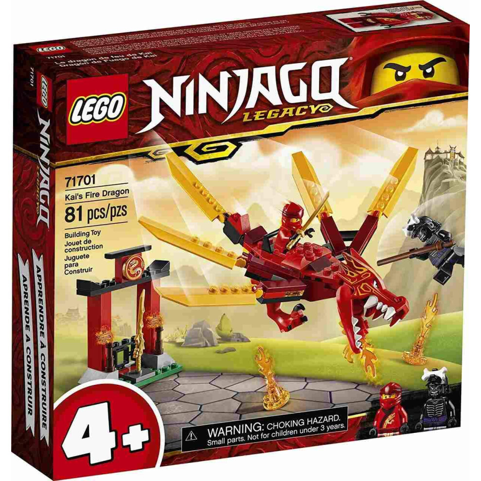 LEGO NINJAGO Legacy Kais Fire Dragon 71701 Dragon Toy Figure Building