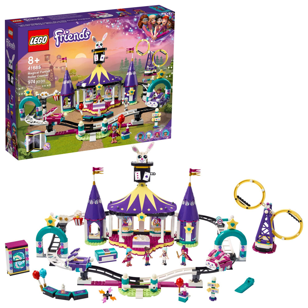 LEGO Friends Magical Funfair Roller Coaster 41685 Building Kit; Preten