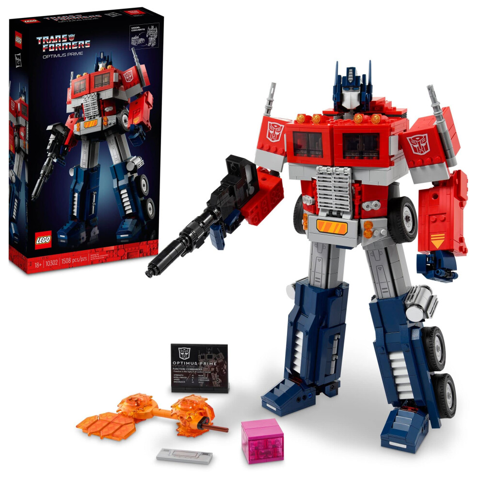 LEGO Icons Optimus Prime 10302 Transformers Figure Set  Collectible Tr