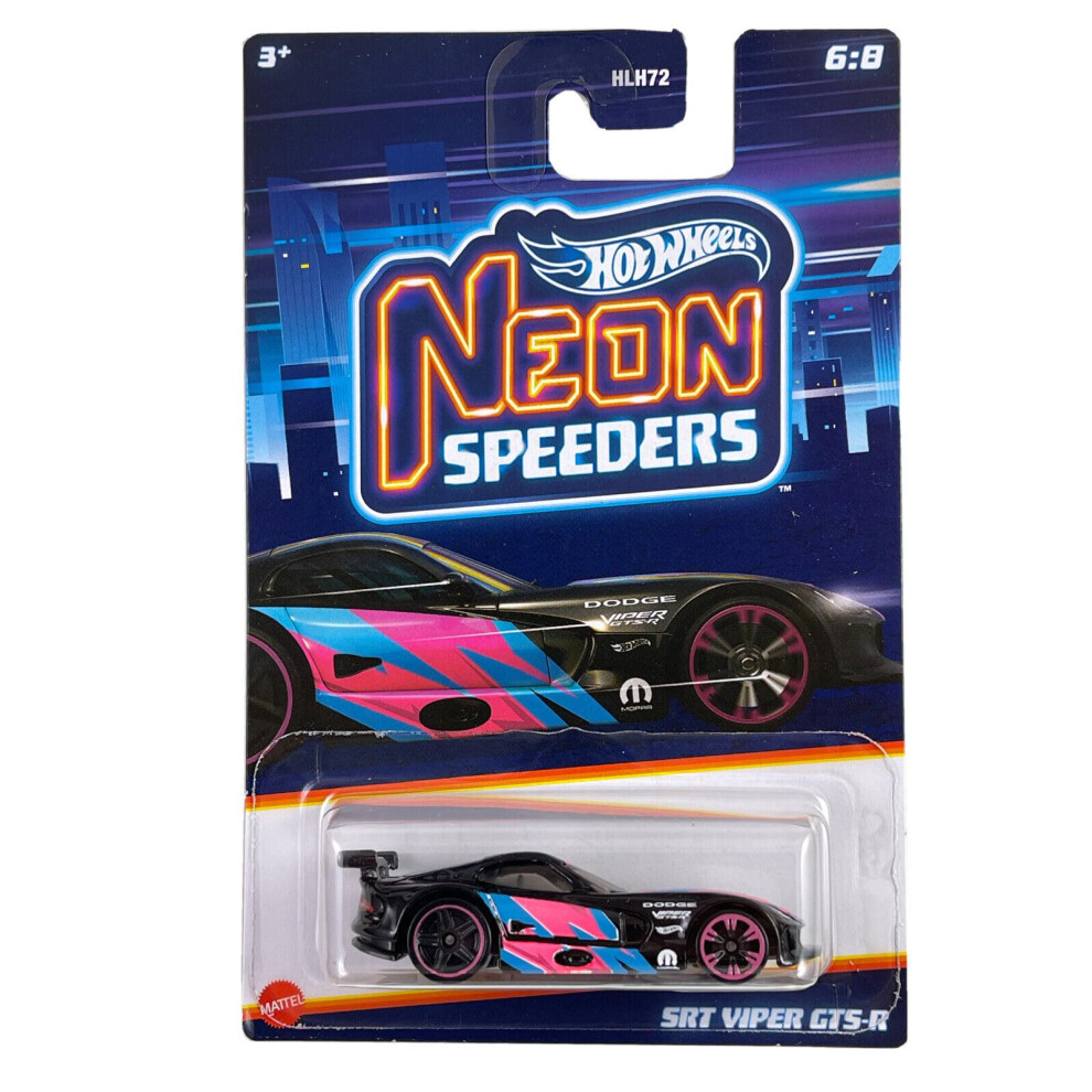 Hot Wheels Neon Speeders 1:64 Diecast (SRT Viper GTS-R 6/8)