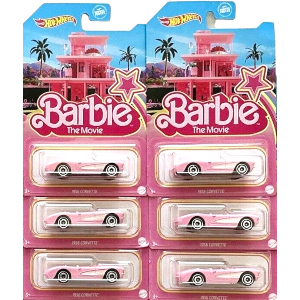 Hot Wheels 2023 Barbie The Movie 1956 Corvette Diecast Vehicle (Pack o