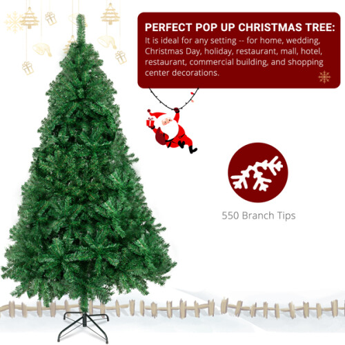 6ft Artificial Christmas Tree with 550 Tips 2