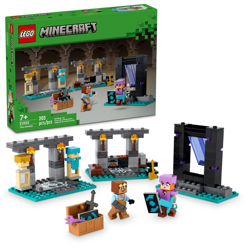 LEGO Minecraft The Armory Building Set  Includes Popular Minecraft Fig