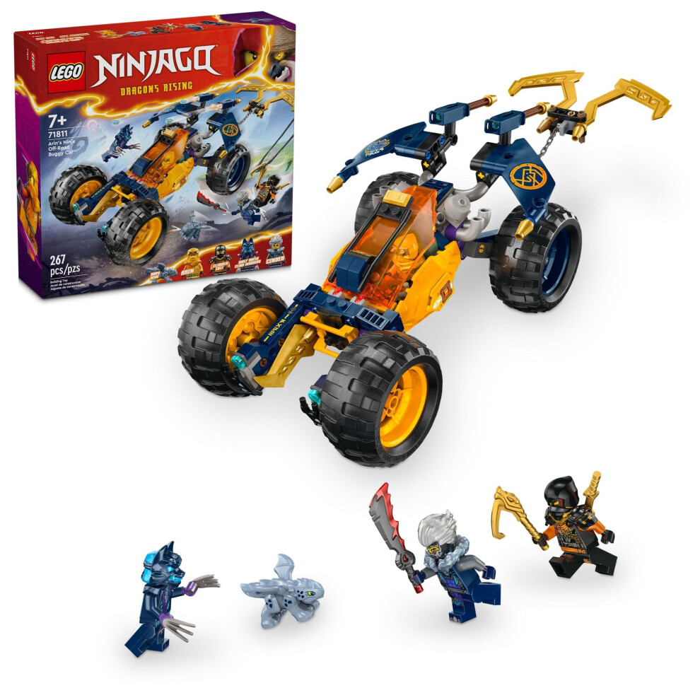 LEGO NINJAGO Arins Ninja Off-Road Buggy Car Toy with 4 Minifigures  Bu