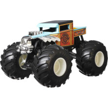 Hot Wheels Monster Trucks Vehículos a Escala 1:24, Camiones de Juguete Coleccionables de Metal con Ruedas Gigantes